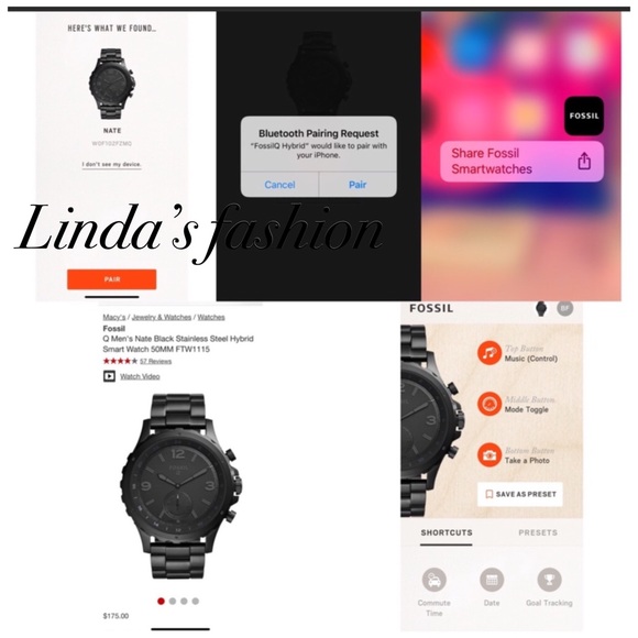 Fossil Q men's Nate Hybrid Smart Watch - Picture 7 of 8